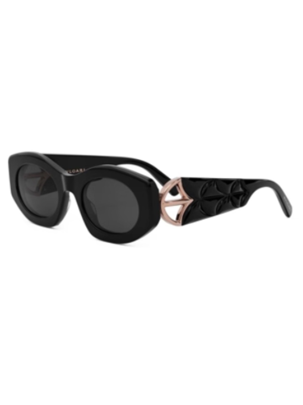 Bvlgari BV40049I 01A 51 Acetate Shiny Black Sunglasses Bulgari